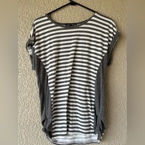 Gray Striped Women's Top